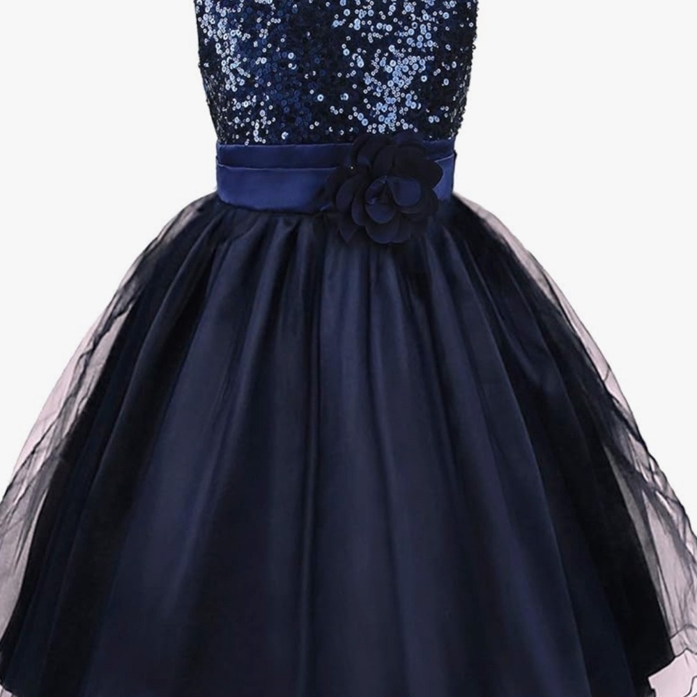 Kid’s Girls Sequins And Black Tulle Sleeveless Holiday Dress Size 160 BNWOT - Picture 11 of 13